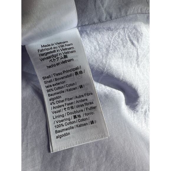 J. Crew Button Front Eyelet Dress Periwinkle Gray Size 8 - Picture 9 of 13